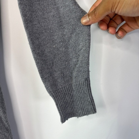 White House Black Market Women's Gray Shawl Collar Open Front Cardigan Size S - Picture 3 of 9